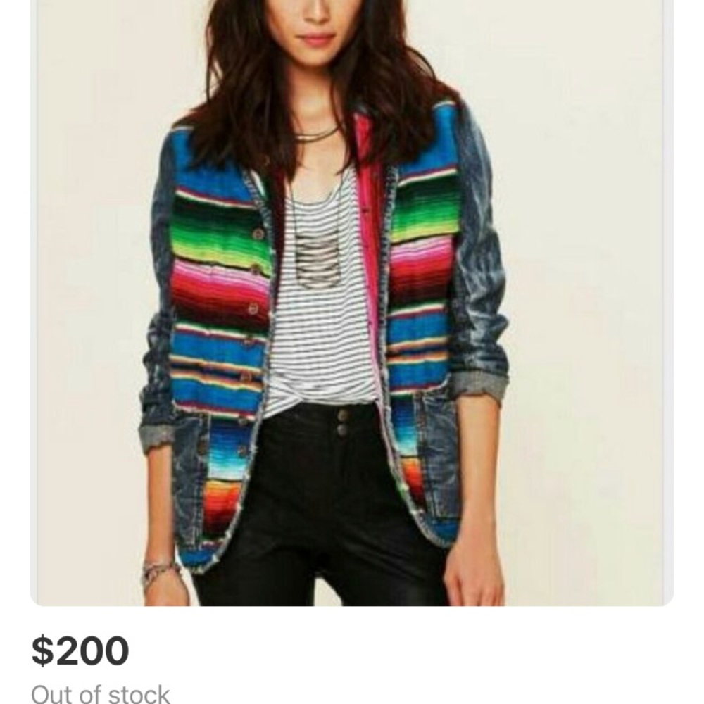 Free people Artisan Deluxe patchwork denim jacket